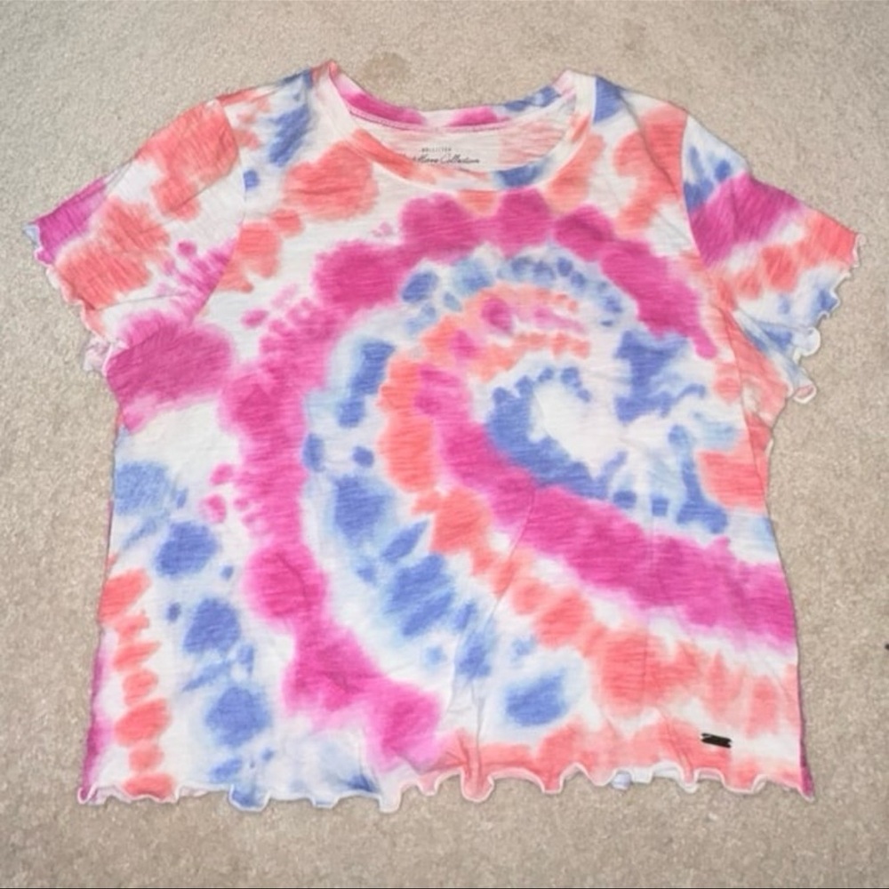 Hollister Tie-Dye Swirl Crop Tee